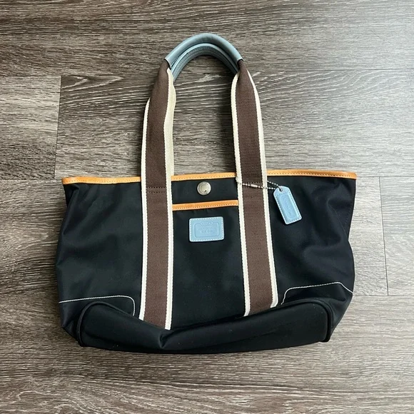 Vintage Coach Hampton Tote Black - Picture 1 of 12